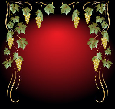 Background with vine ornament