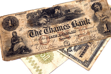 Old money bank notes