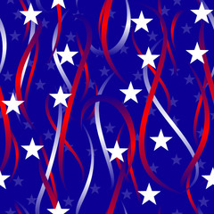 Patriotic swirls and stars