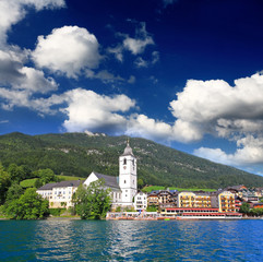 Fototapeta premium The beautiful St. Wolfgang in Lake district
