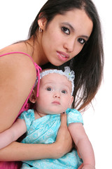 young mother and daughter