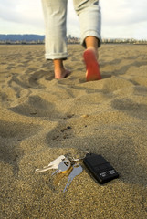 Lost keys at the beach