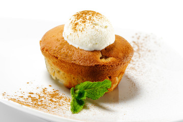 Dessert - Pear Charlotte with Ice Cream
