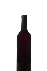 Silhuette of red wine bottle