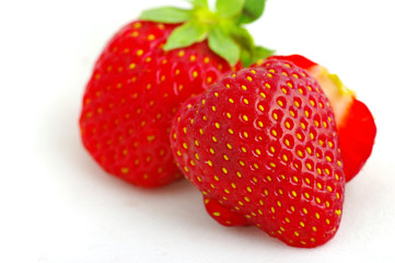 Ñlose up of a strawberry