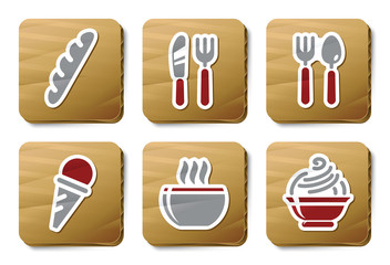 Food and Restaurant icons | Cardboard series