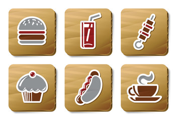 Fast food icons | Cardboard series