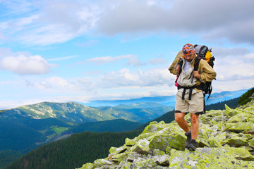 Hiking in the Carpathian mountains