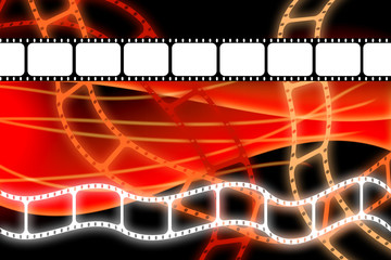 Old movie film reel strip