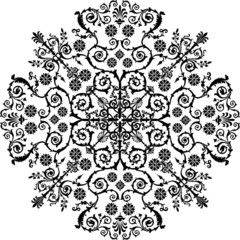 black round designed illustration