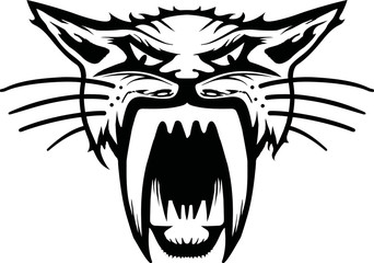 wild cat roaring