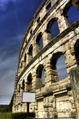 Naklejka premium ancient arena in Pula, Croatia