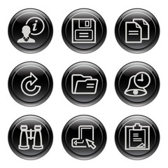Fototapeta premium Black button for icon 3
