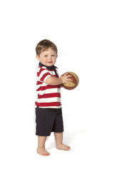 little boy with basket ball