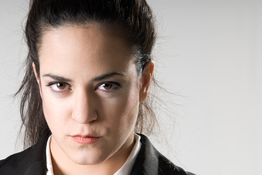 Bussines woman looking serious