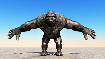 Fototapeta premium Ein Gorilla posiert