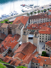 Obraz premium (point of view) de la ville de kotor montenegro