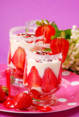 strawberry and vanilla dessert