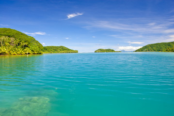 Fototapeta premium Tropical island, Huahine, French Polynesia