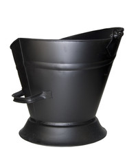 black coal bucket isolated on white background