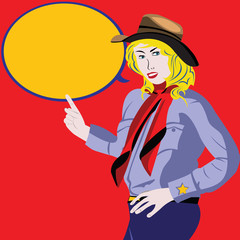 Cowgirl cartoon