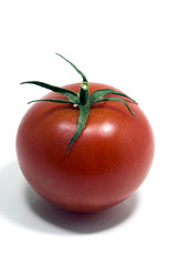 red tomato isolated on white