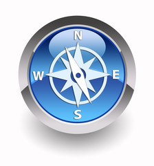 Compass glossy icon © Vanessa
