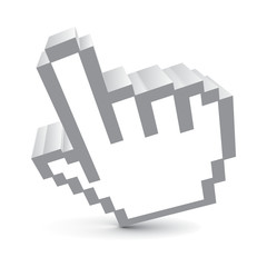 3d vector hand mouse symbol