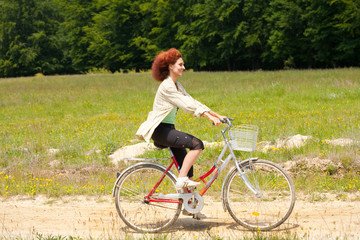 Woman with bike