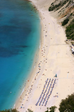 Myrtos Beach Of Kefalonia Island - Above View