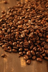 Toasted coffe beans texture