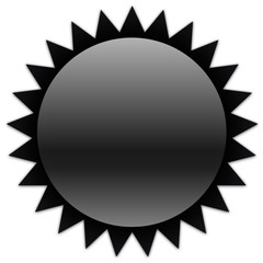 Button Stern schwarz