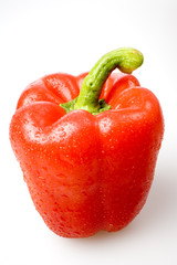 Red pepper on white background