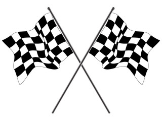 Wavy checkered flags