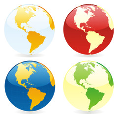 vector world globes