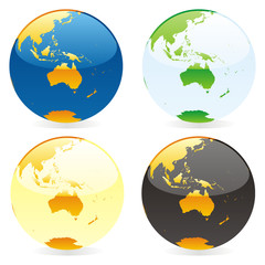 vector world globes