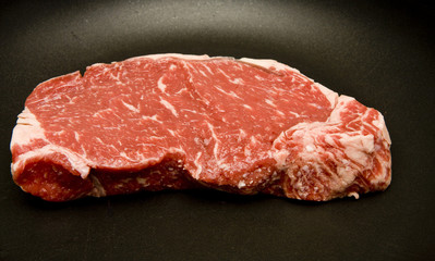 Strip Steak in Black Pan