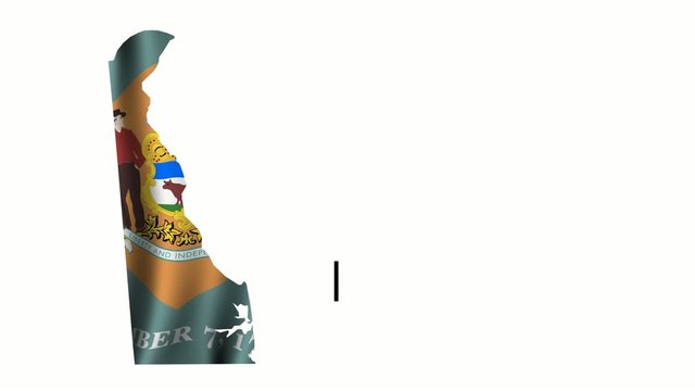 Delaware Flag as the territory Map
