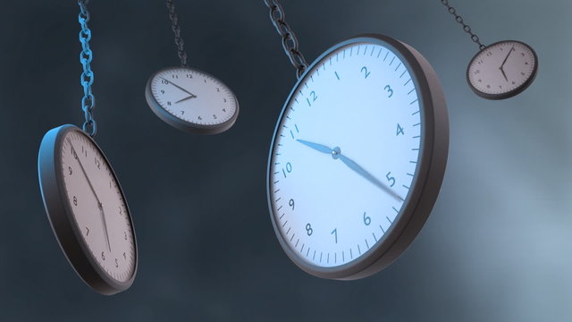 Abstract time lapse clocks animation. HD 1080p format loop.