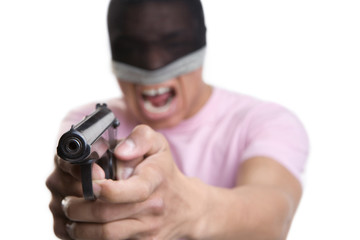 The robber with a pistol