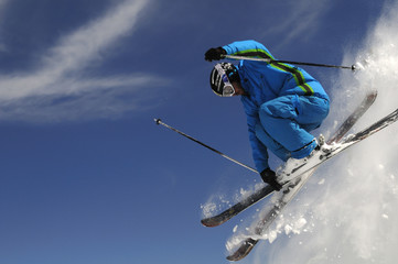 Jumping skier