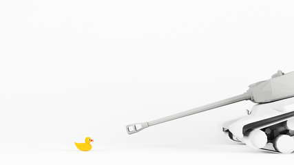 Tank against duck