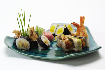 Sushi Dish on White Background 8