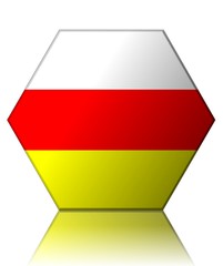 ossetie du sud drapeau hexagone south ossetia flag