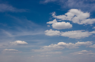 blue sky with white clouds
