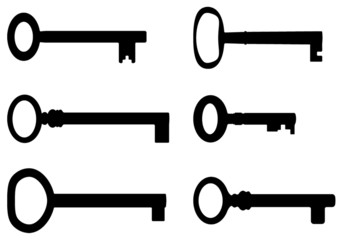 Six old keys