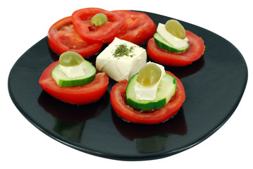 decorative salad with cheese