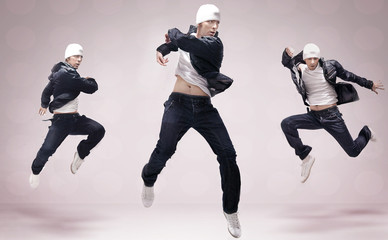 Three hip-hop dancers