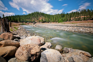 Fototapeta na wymiar Water Conservation Stream river in California
