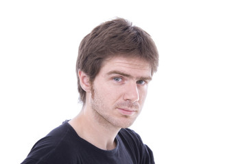 Obraz premium young casual man portrait, isolated on white